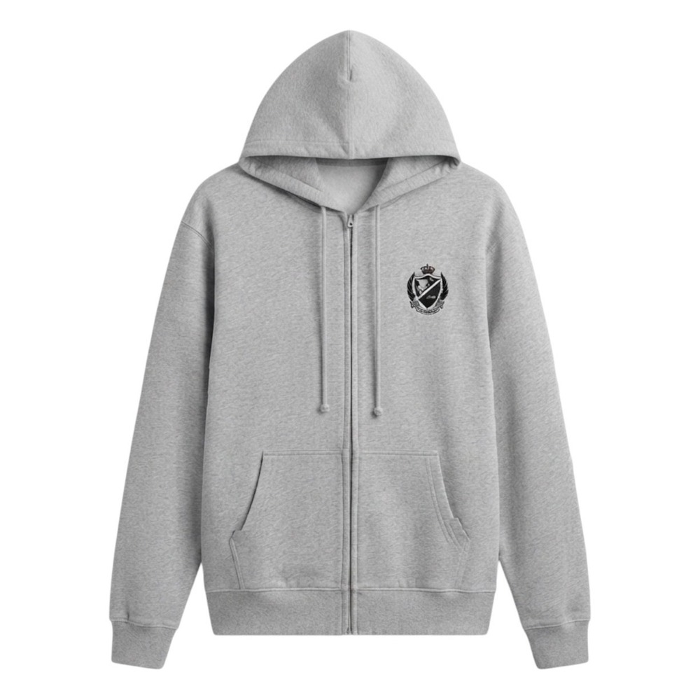 Victoria's Secret Pink Women's Size M Gray Ivy Fleece Campus Full Zip Hoodie